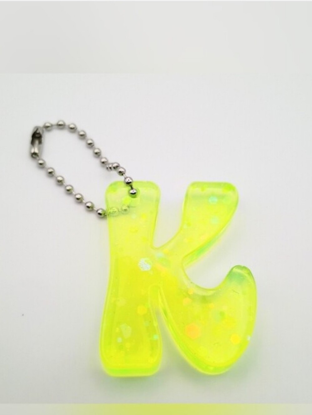 Neon Green Letter K Initial Y2k Keychain Bagcharm
